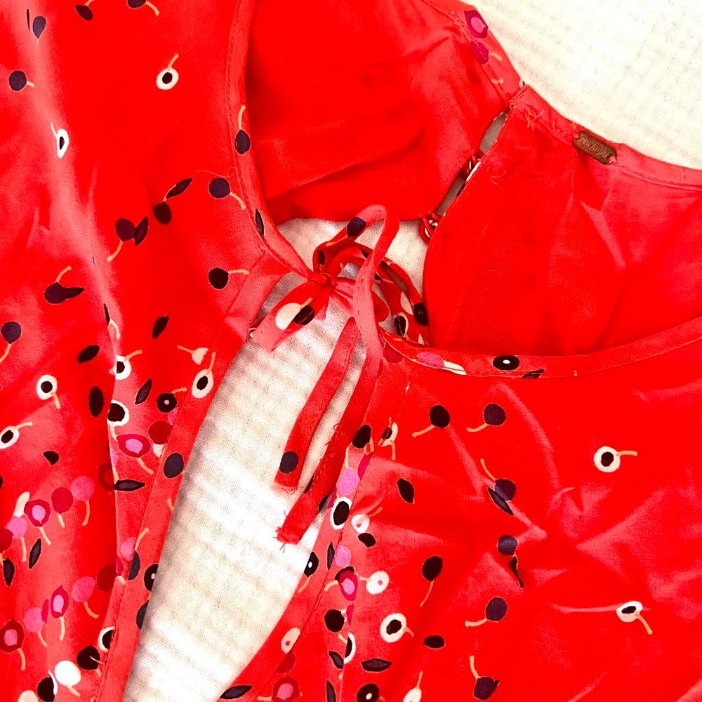 LNC - Free People Coryn Minidress, Coral/Red, Size 10 - Picture 8 of 10